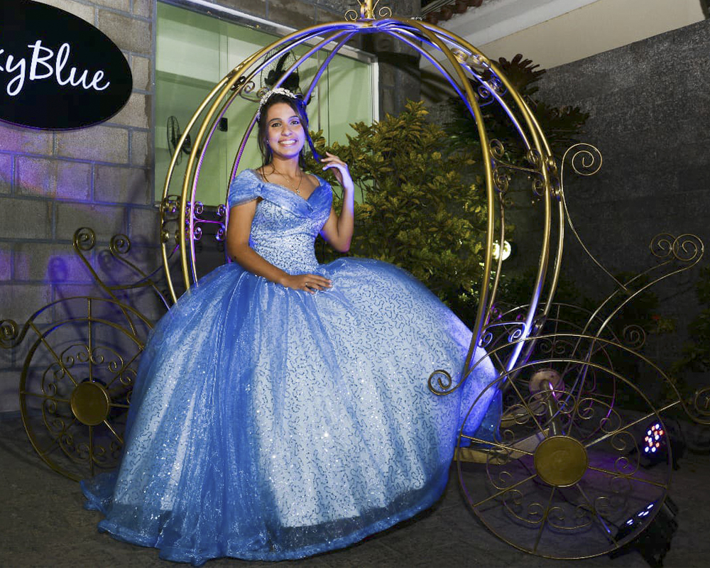 blog cinderela festa debutante 15 anos vestido azul princesa 9
